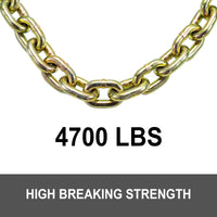 2x 20ft Transport Tow Chain 5/16" Grade G70 Tie Down Binder G7+End Hooks Rigging