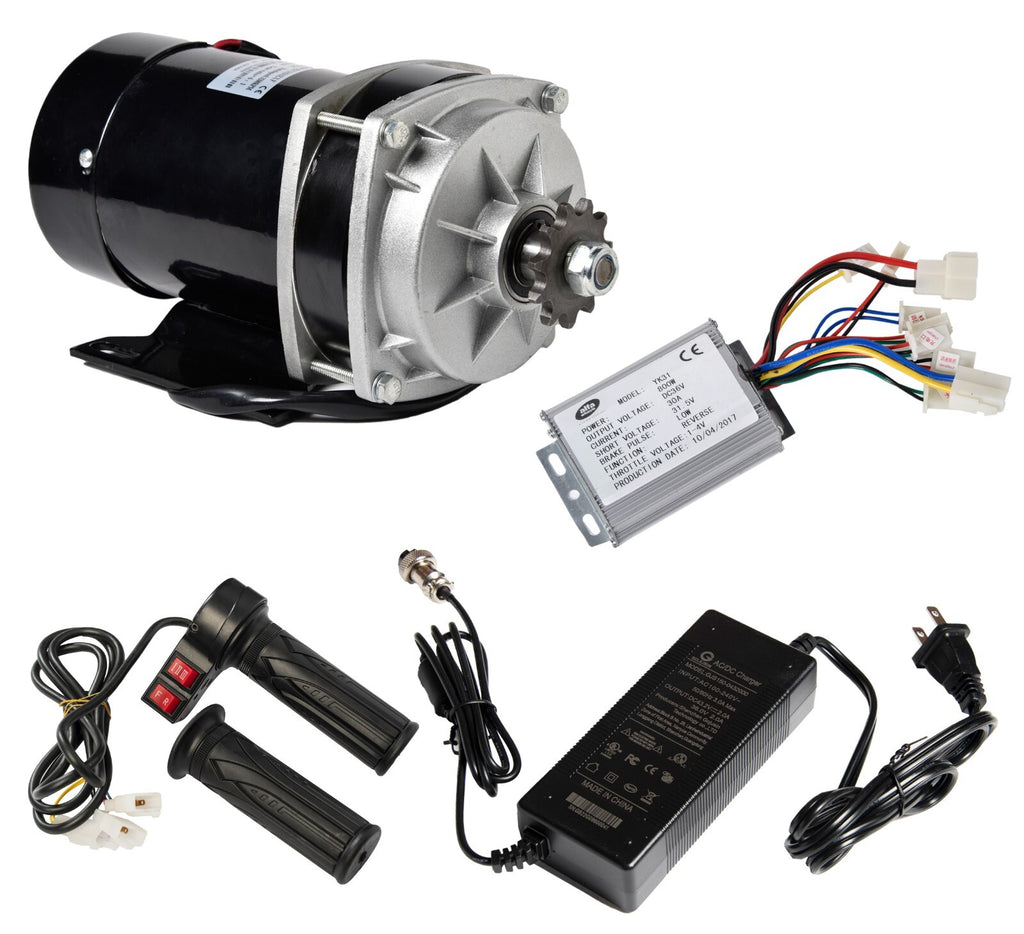 800W 36V gear reduction electric motor+Reverse Controller+Throttle 3s+Charger