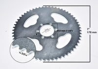 Sprocket Chain Wheel 58T #35 3/8" Pitch Drive 6 holes for Scooter Go-Kart eBike