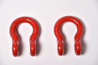 2x 1/2" Bow Shackle Red w Clevis Screw Pin Anchor 2 TON 4400 lbs capacity