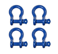 Open Box 4 Pack Blue 7/8" 6.5T Clevis Screw Pin Anchor Bow Shackle Rigging