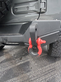 4x 3/4" Red DRing Bow Shackle 10500LB w Blue Plastic noise vibration Protector
