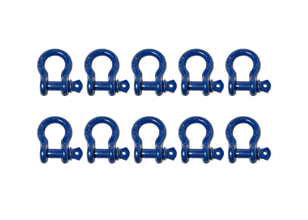 10x 1/2" Blue Bow Shackle w Clevis Screw Pin Anchor 2 TON 4400 lbs capacity