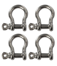 4 Pack 5/16" 8mm Marine Bow Shackle Ring 316 Stainless Steel Sailboat Rigging