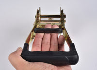 Ratchet Rubber Tie Down Snap Handle 2" J Finger Hook f Strap Car Hauler Tow