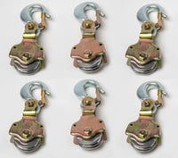 6xWire Rope Pulley Block 2Ton Swivel Eye Hoist Hook Snatch Block Sheave Anodized