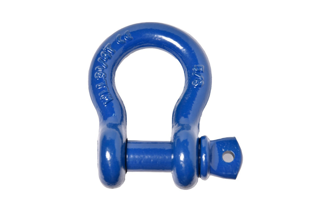 5/8" Blue Lift Bow Shackle D-Ring w 3/4" Clevis Screw Pin WLL 7000 lbs 3.25 TON