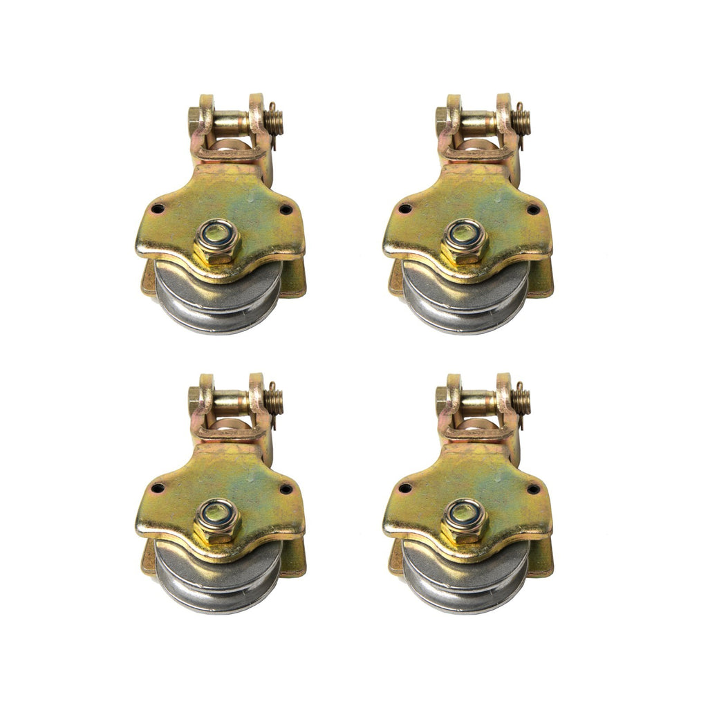 4xWire Rope No Hook Pulley Block 2Ton Swivel Eye Hoist Hook Snatch Anodized