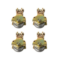 4xWire Rope No Hook Pulley Block 2Ton Swivel Eye Hoist Hook Snatch Anodized
