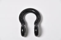 4x 7/8" Bow Shackle D-Ring Black w Zinc Plated 1" Clevis Screw Pin 14000 lbs