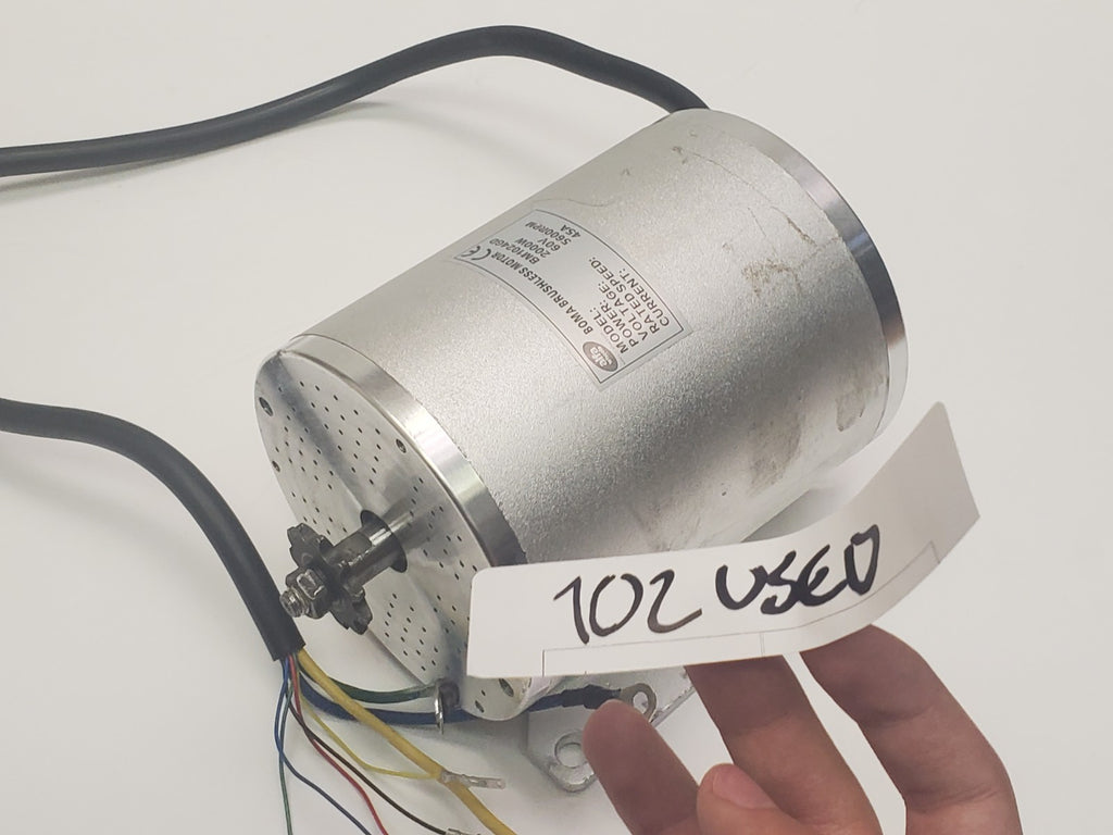 Used 2000W Watt 60V Volt BLDC electric motor w Base BM1024 T8F sprocket GoKart