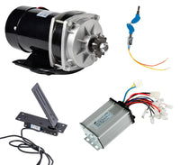 Electric motor 800W 36 V DC gear reduction +Rev Controller+Foot Throttle+KeyLock