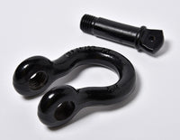 Tow Strap Black 20ft Snow Rescue 3x20 3" 20000 lbs 9Ton w 2x 7/8 Bow Shackles