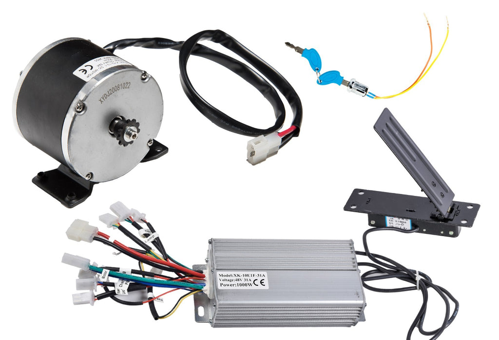 Electric Scooter GoKart Motor Overvolt Kit Currie 48V 900W Base Controller Pedal