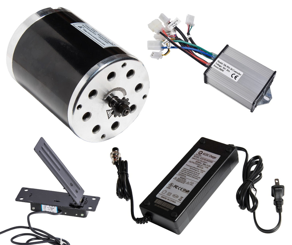 500W 36 V electric 1020 motor kit w speed control Foot Pedal Throttle & Charger