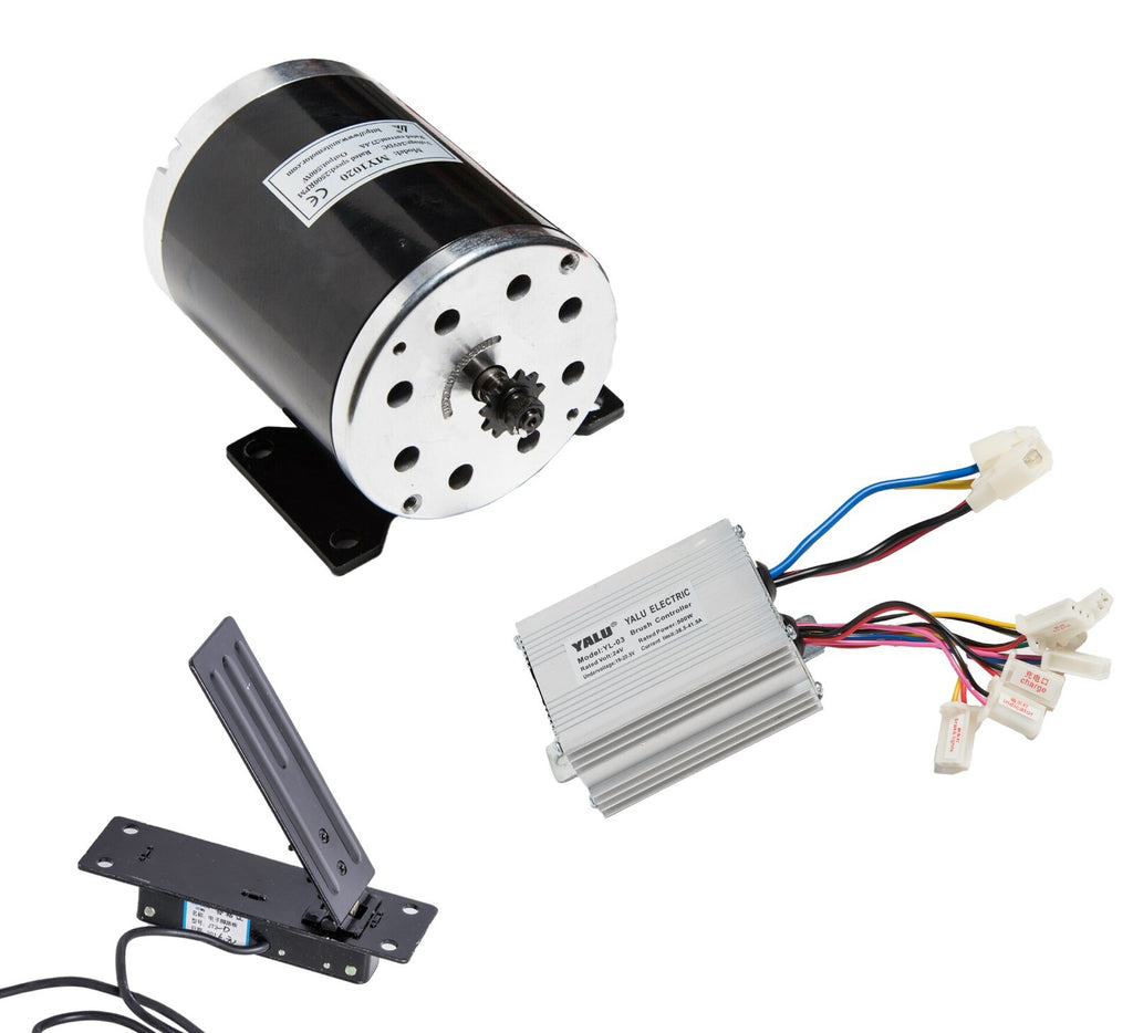 Electric DC Motor eBike kit 500W 24V MY1020+speed control & Foot Pedal Throttle
