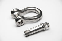 Four 3/4" Marine Bow Shackle Stainless Steel Clevis D-Ring 304 Sailboat Rigging