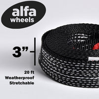 Tow Strap Winch Sling 3"x20ft 14000lbs OffRoad Vehicle Recovery SUV ATV UTV 3x20