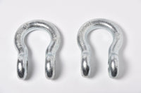 2x 7/8" Bow Shackle D-Ring Zinc Plated w Black 1" Clevis Screw Pin 14000 lbs New
