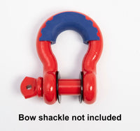 8x D-Ring Dark Blue Bow Shackle Isolator Jeep Towing Off Road 3/4" SILENCER