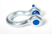 4x 1" D Ring Galv Bow Shackle Screw Pin Blue Clevis Rigging Towing WLL 8.5Ton