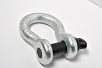 3/4" Bow Shackle BLACK Screw Pin 10500LB Plastic noise vibration Reducer Jeep CJ