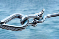 2(Two) 1/2" Marine Bow Shackle Clevis DRing 304 Stainless Steel Sailboat Rigging