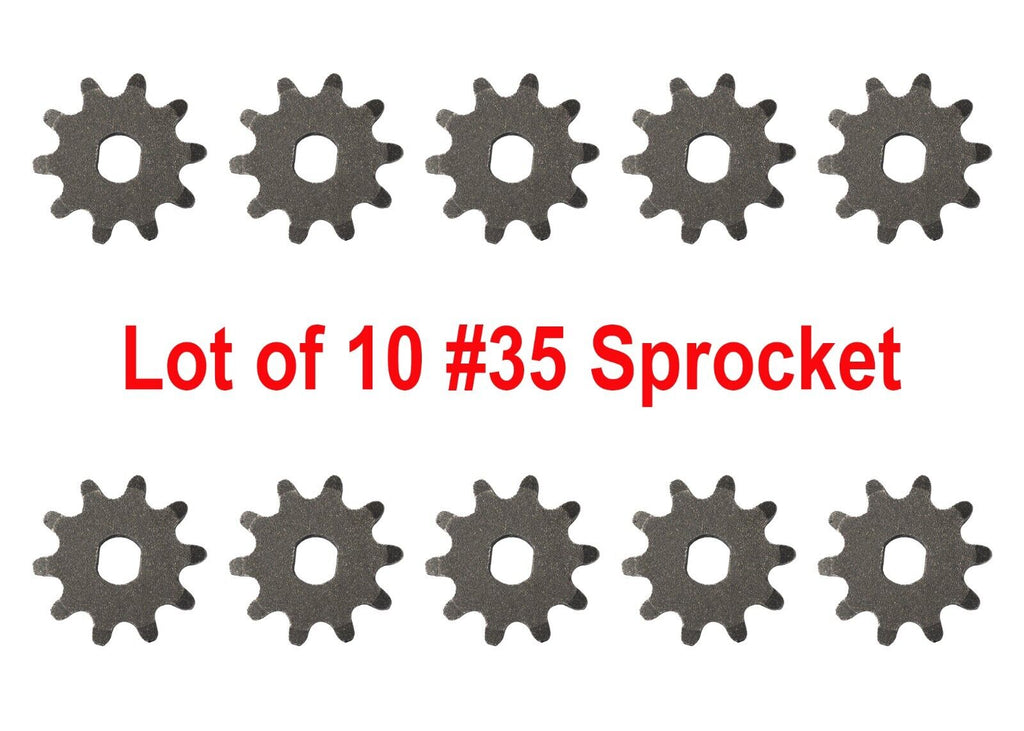 10x size #35 3/8" pitch 10T Power Curve sprocket f ZY1020 MY1020 motor f GoKart