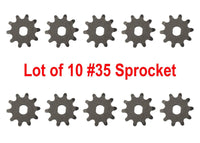 10x size #35 3/8" pitch 10T Power Curve sprocket f ZY1020 MY1020 motor f GoKart