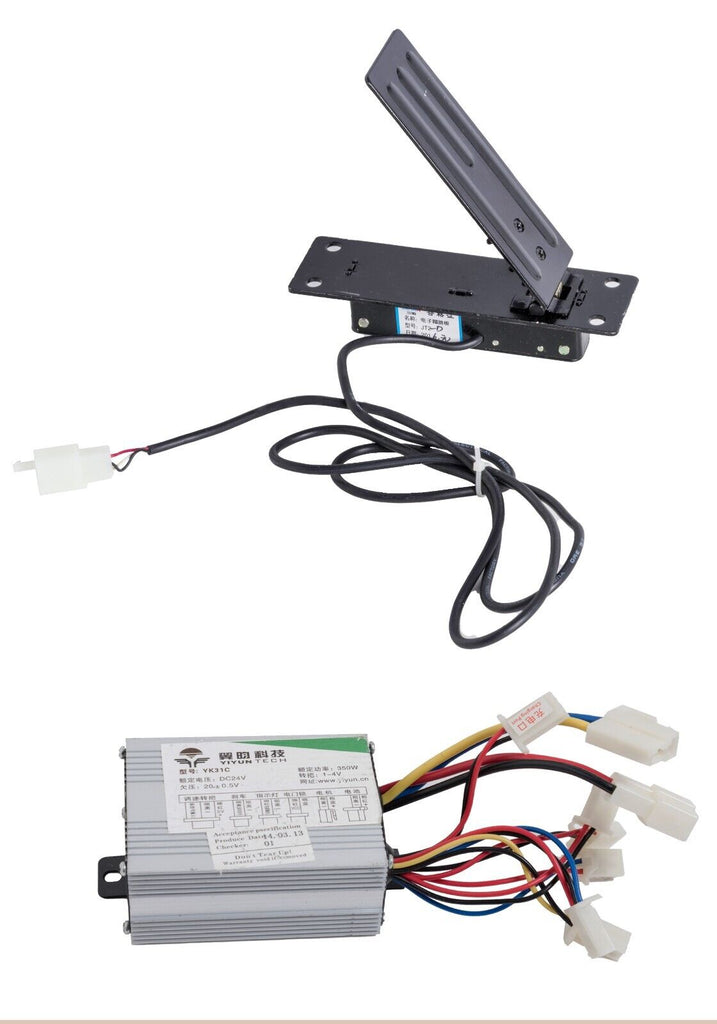350W 24V kit speed control box & Foot Pedal Throttle f goKart Cart eCar electric