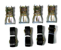 Pack of 8 Lasso Wheel Axle Strap Tow Truck Tie Down Ratchet J Finger Hook Tire