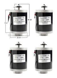 Electric Motor (4) 100W watt 24V Volt  MY6812 scooter bike go-kart minibike 11T