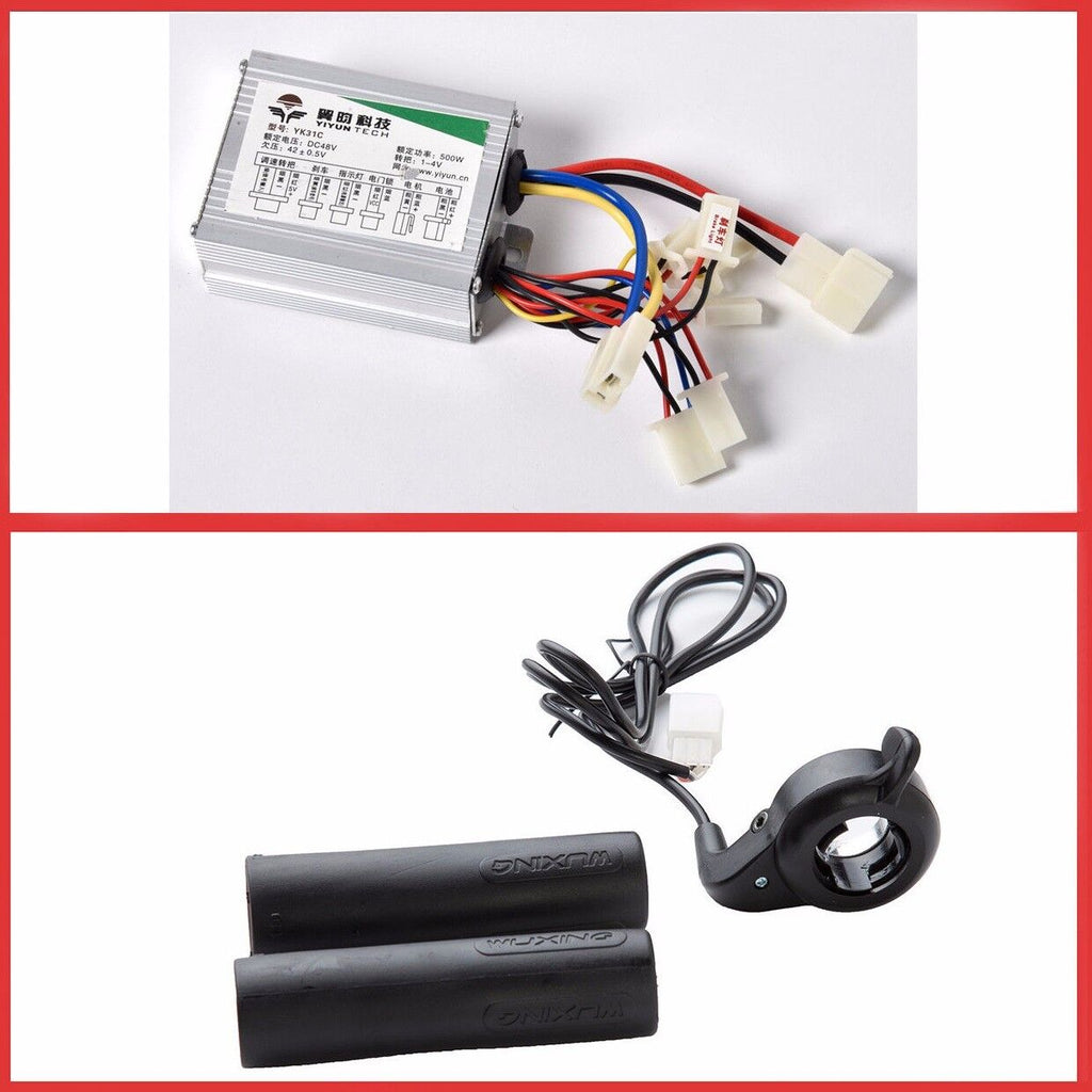 500 Watt 48 Volt speed control box w Thumb throttle f electric brush motor
