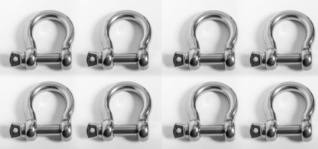 8x Bow Shackle Marine 304 Stainless Steel 4mm 5/32" Clevis  Boat Rigging Bracele