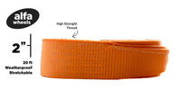 2x Pack 2" 14000lbs Tow Strap 20 ft winch sling 2in 20ft vehicle recovery 2x20