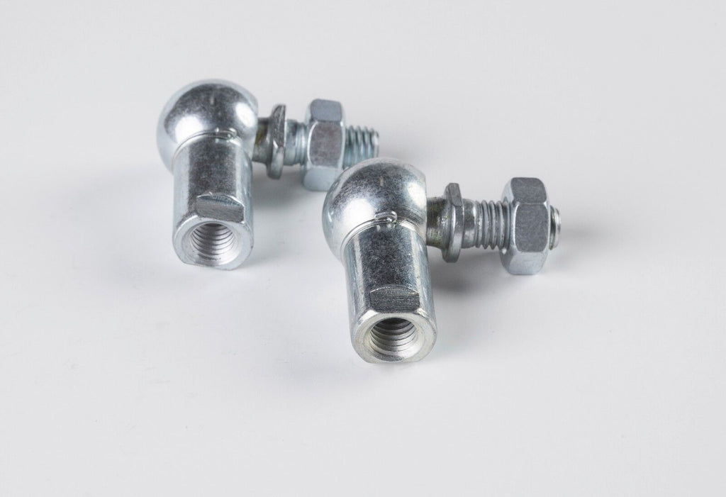 Pair (2) Fittings M12 Swivel Knuckle Ball Socket Joint Connector for Lambo Door