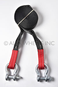 2" 4 TON Tow Strap 20 ft w D-Rings sling UTV snatch recovery 4WD Snow Mud Pull