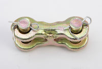 2x Twin Clevis Safety Chain Repair Link 3/8" Double G70 Truck Trailer 6600 WLL
