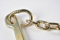 2x Long Shank J Hook Tow Chain 5/16"x10' RTJ Cluster+Grab Hook, 4700 lbs WLL