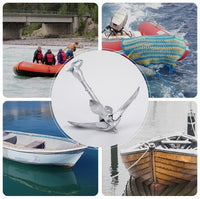 2x Galvanized Folding Anchor SUP Canoe Kayak Raft Sailboat JetSki Dinghy 3.5lb