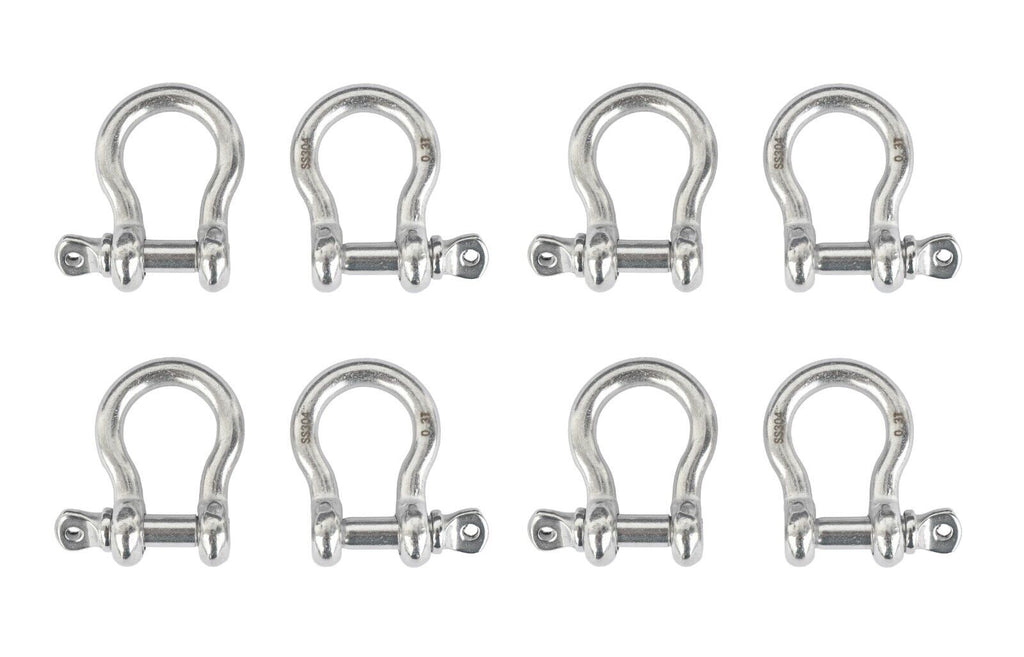 8x Bow Shackle Marine 304 Stainless Steel 5mm 3/16" Clevis  Boat Rigging Bracele