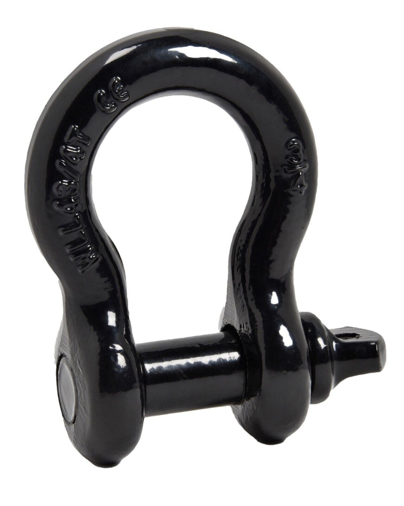 Premium BLACK D-Ring 3/4" Bow Shackle w 7/8" Screw Pin 10500 LB Capacity Jeep CJ
