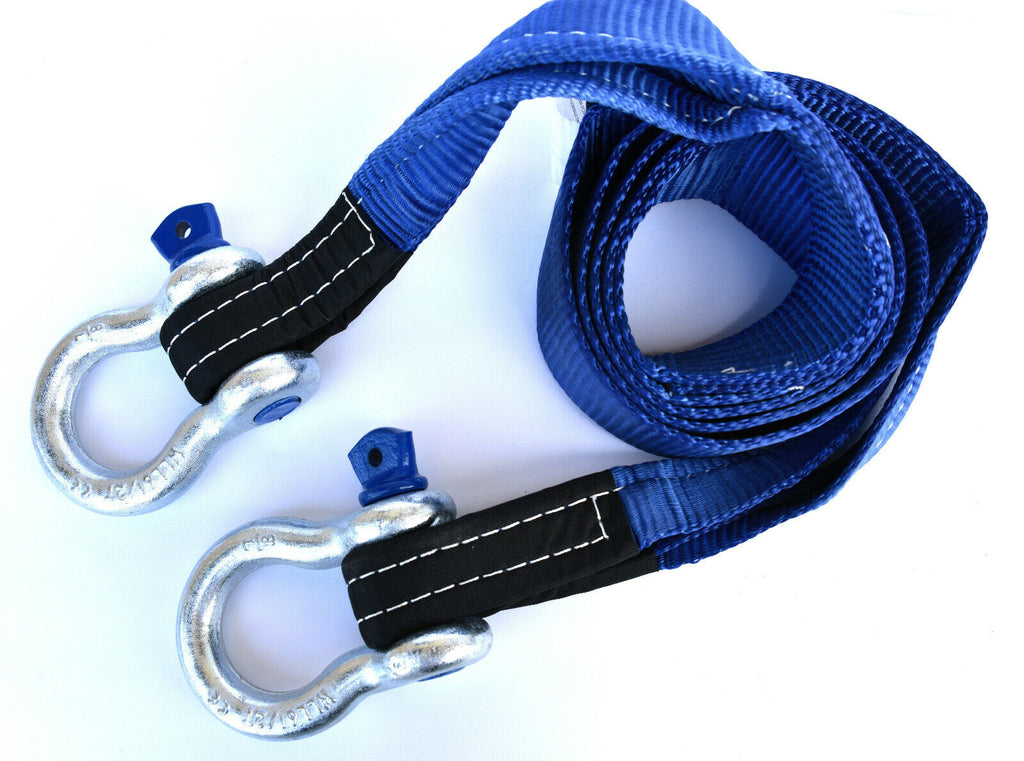 3" 26000 lbs Tow Strap 10 ft winch tree saver off-road snatch recovery w D-Rings