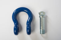 1" Bow Shackle D Ring Clevis Pin Rigging Towing 8.5Ton 18500lb Blue w Galvanized