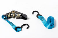 2 Pack Ratchet Tie Down Motorcycle Strap 1 in x 10 ft 1300lbs 1x10 600Kg Blue