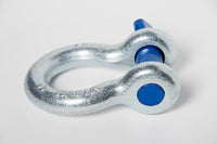 2x 1" D Ring Galv Bow Shackle Screw Pin Blue Clevis Rigging Towing WLL 8.5Ton