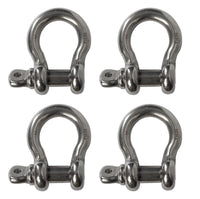 25x 1/2" Marine Bow Shackle Clevis DRing 316 Stainless Steel Sailboat Rigging
