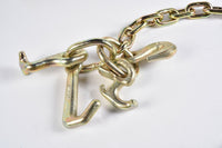 2x Long Shank J Hook Tow Chain 5/16"x10' RTJ Cluster+Grab Hook, 4700 lbs WLL
