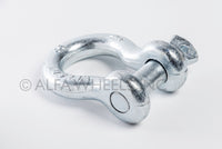 Pair 7/8" Clevis Screw Pin Anchor Bow Shackle D-Ring Nickel Plated 14000 lbs