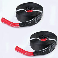 Pair (two) 2" 9000 lbs Tow Strap 20 ft winch sling off-road Jeep snatch recovery